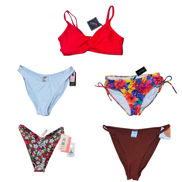 Women's Bikini Bundle Set of 5 Size Medium (Retail Value $180) NWT - Picture 1 of 12